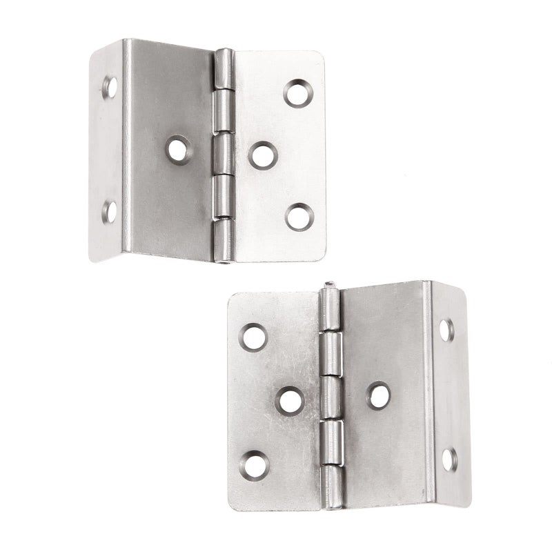 Yetaha 2 PCS Three-Folding Hingesï¼ŒVintage Folding Bench Hinge Hardware with 12 Screws, Jewelry Chest for Wooden Box Door Cabinet Wardrobe Suitcase, Silver - Image 1